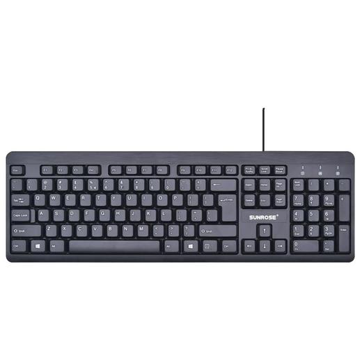 精晟小太阳9821有线商务键盘USB口黑色 商品图0