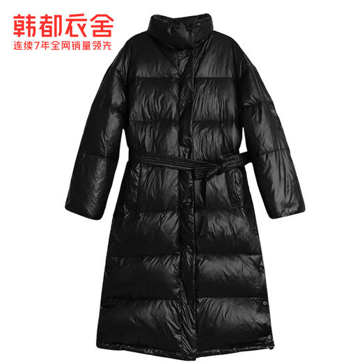 韩都衣舍韩版女装冬装新款宽松加厚纯色中长款羽绒服PT9020禧 商品图4
