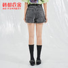韩都衣舍2021夏季新款女装复古水洗高腰小A毛边牛仔短裤RU5140蒖 商品缩略图1