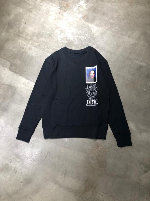 断码特清 St*ssy x D10R  青葱头像印花毛圈套头卫衣 WY364 商品图4