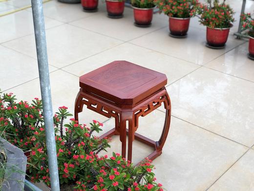 红桥红  家具严选  缅甸花梨（大果紫檀）  【35 仿故宫文竹 方凳】 商品图2