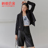 韩都衣舍2021秋季新款高腰显瘦宽松百慕大短裤休闲裤女PV9678勝 商品缩略图1
