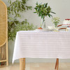 蕾丝桌布棉纯色白条纹法式复古餐桌布艺 商品缩略图0