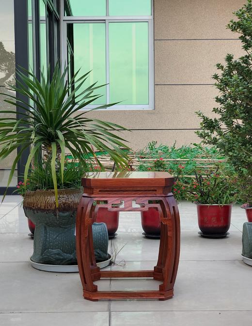 红桥红  家具严选  缅甸花梨（大果紫檀）  【35 仿故宫文竹 方凳】 商品图4