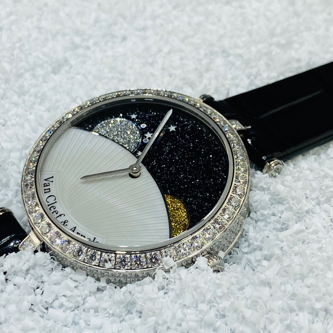 vancleefarpels梵克雅宝复杂系列日月星辰腕表机芯瑞士石英机芯镜面蓝