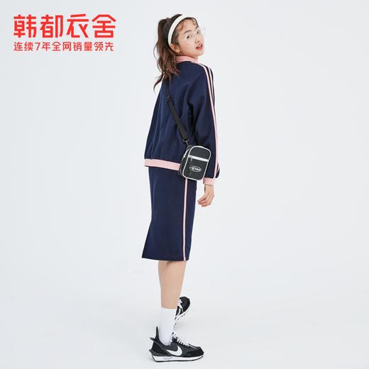 韩都衣舍2020秋季新款女装宽松休闲拼接两件套时尚套装OU13559堯 商品图1