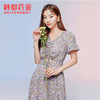韩都衣舍2021夏装新款女装法式初恋超仙少女碎花连衣裙RE7378茵 商品缩略图2