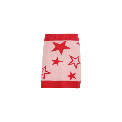 METTE童装女童针织半身裙2020秋中大童女宝时尚五角星印花A字半裙 商品图8
