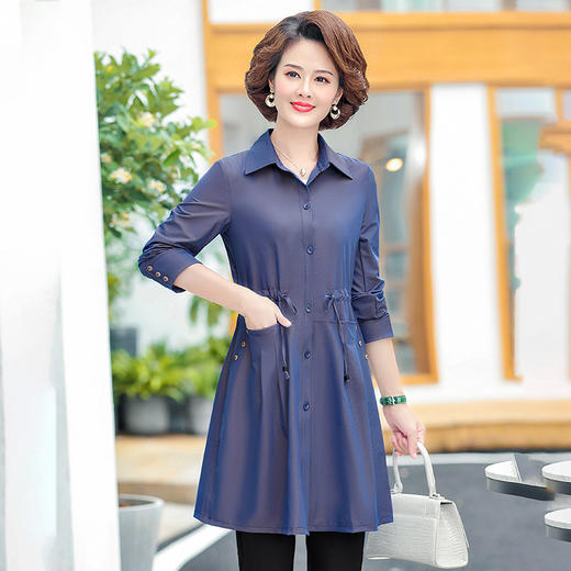 XK-G12076抖音爆款风衣中长款时尚妈妈装外套 商品图0