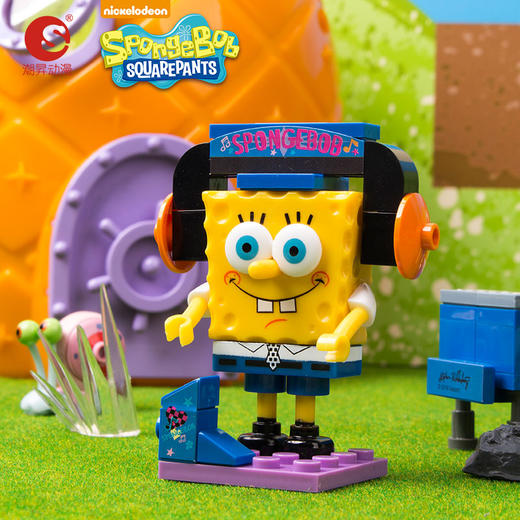 正版海绵宝宝积木扭蛋儿童玩具套装公仔手办派大星章鱼哥男孩女孩 商品图3