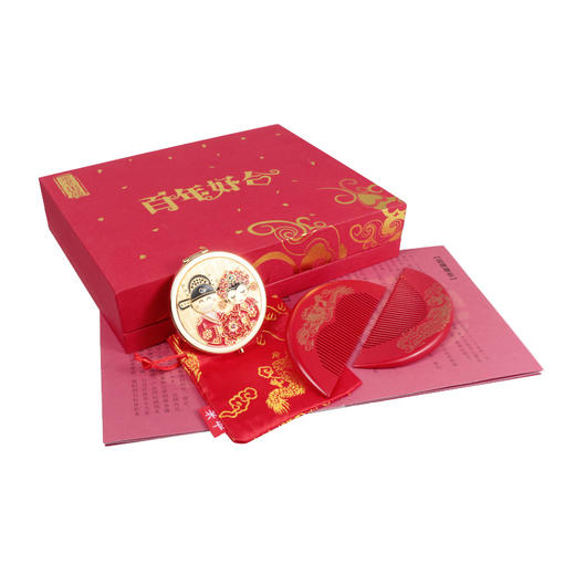 【为思礼合集】珐琅化妆镜 礼品化妆镜礼盒 包挂套装 情人节七夕生日礼物 商品图3