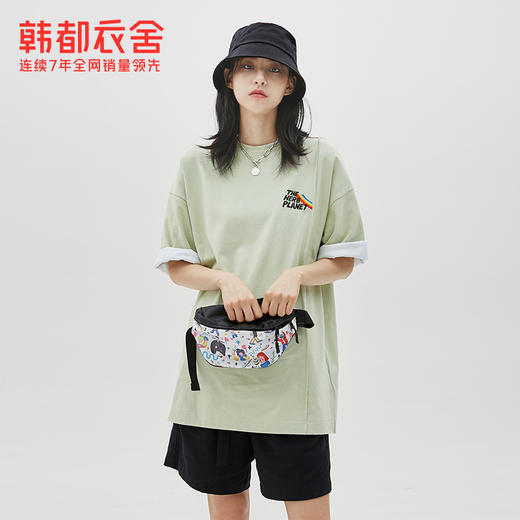 【本草纲目系列】韩都衣舍短袖T恤女ins潮夏季宽松抑菌上衣DM0002 商品图0