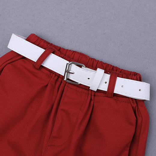 SK-XTZ8320送腰带 新款男童装欧美印花衬衫休闲短裤套装 商品图3