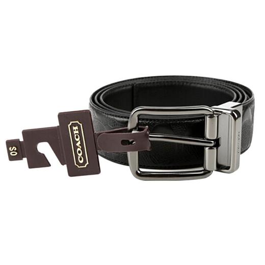 【国内仓发】COACH 蔻驰男士皮质腰带黑色55157   （有手提袋） 商品图4