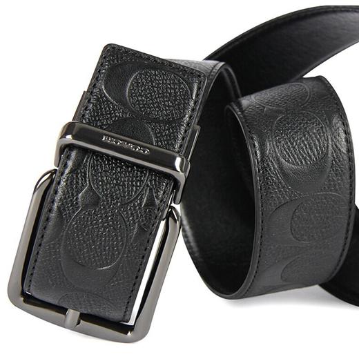 【国内仓发】COACH 蔻驰男士皮质腰带黑色55157   （有手提袋） 商品图2