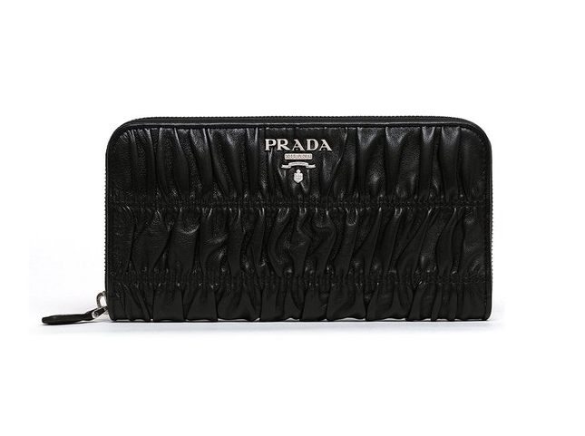奢侈品 [PRADA] Gopre女士长款钱包1ML506 NERO NAPPA GAUFREJPY带授权招加盟代理