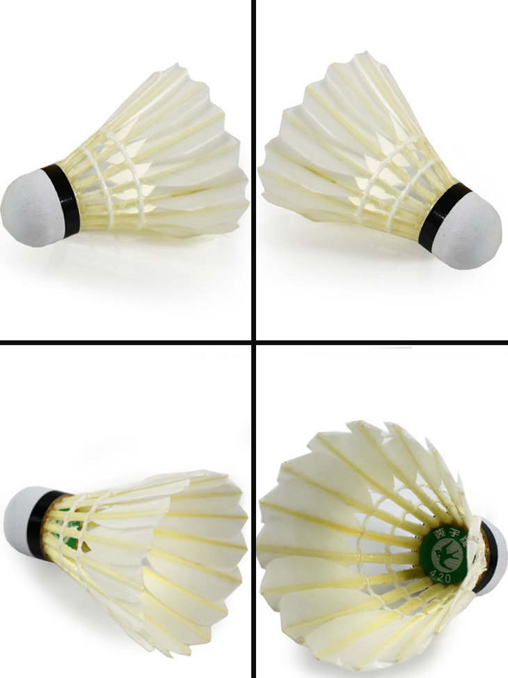 羽毛球燕子牌420比赛级耐打高弹性鸭毛球复合软木鹅毛球