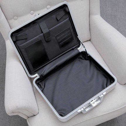 银座 手提箱铝合金密码箱全金属拉杆箱行李箱工具箱多功能公文箱13寸手提款箱AL-0045 商品图2