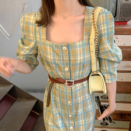 裁缝学苑AG74方领连衣裙纸样复古女中长款裙子新款夏季服装打版图 商品图2