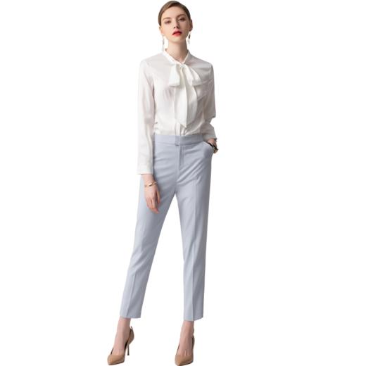 IWY/白色长袖衬衫蓝色长裤套装B180+P10342 商品图4