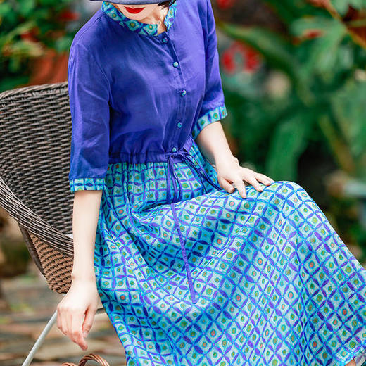 OG-36156新款可收腰显瘦假两件度假连衣裙 商品图1