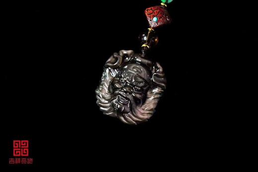 吉祥天地  黑曜石钟馗挂件 商品图2