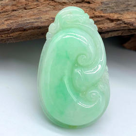 派瑞翡翠 翡翠如意 糯种 绿色