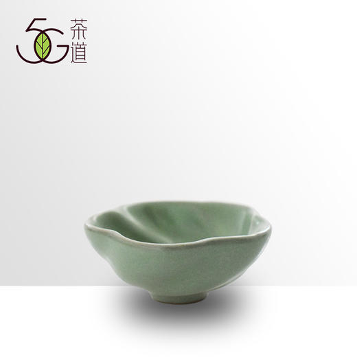 汝窑主人杯  梅子青荷花杯70ml   天青斗笠杯 50ml 商品图1