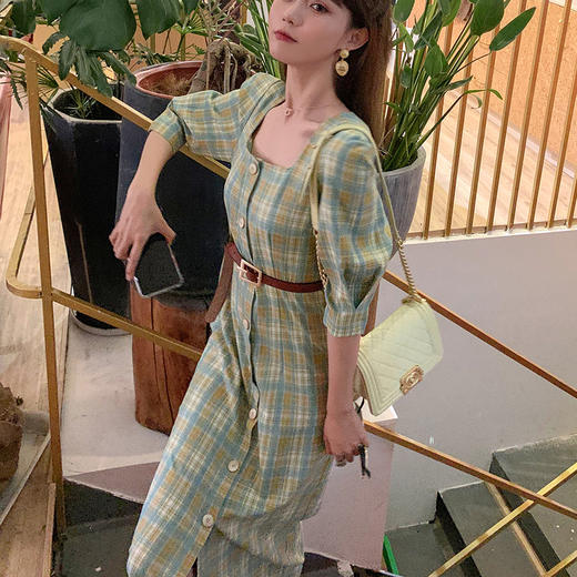 裁缝学苑AG74方领连衣裙纸样复古女中长款裙子新款夏季服装打版图 商品图1