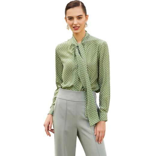 IWY/绿色波点长袖衬衫203088B1 商品图4