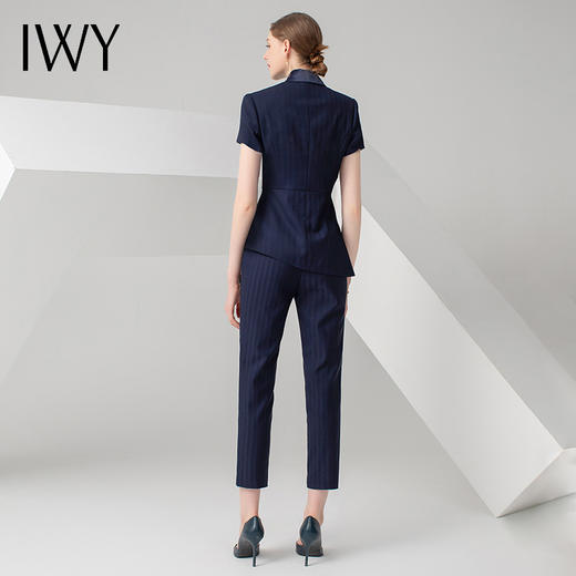 IWY/藏青色短袖西装长裤套装CP21 商品图3