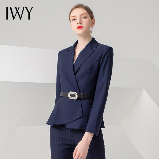 IWY/藏青色长袖西装长裤套装C0511+P0333 商品图1