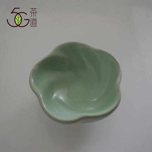 汝窑主人杯  梅子青荷花杯70ml   天青斗笠杯 50ml 商品图2