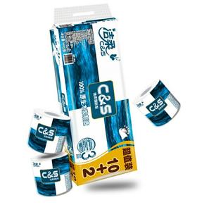 洁柔国际版蓝面子系列卷纸 12卷/提