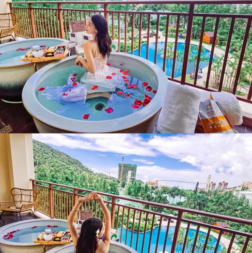 【茅龙双床房/白沙大床房】月泉湖居一房一厅2个网红私家温泉缸 80平方套房 商品图2