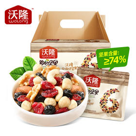 沃隆750g每日坚果A成人款 混合干果礼盒 进口原料 原味核桃仁腰果扁桃仁蔓越莓干榛子仁蓝莓干 750g/30袋