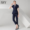 IWY/藏青色短袖西装长裤套装CP21 商品缩略图2