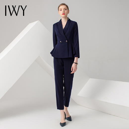 IWY/藏青色长袖西装长裤套装CP0259 商品图2