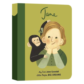 小女孩大梦想纸板书 珍妮 古道尔 英文原版 Jane Goodall My First Jane Goodall 英文版 历史名人 人物小传记 进口英语书籍