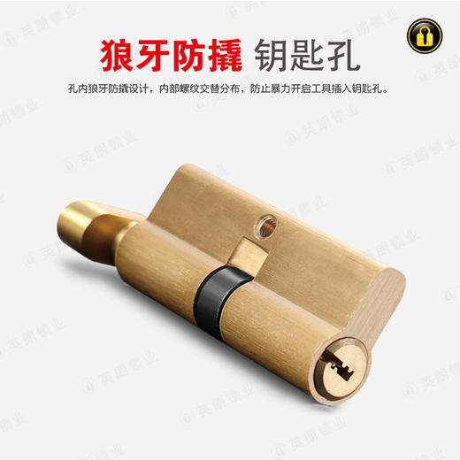 〖B403〗吸塑装全铜小70中锁芯 商品图5