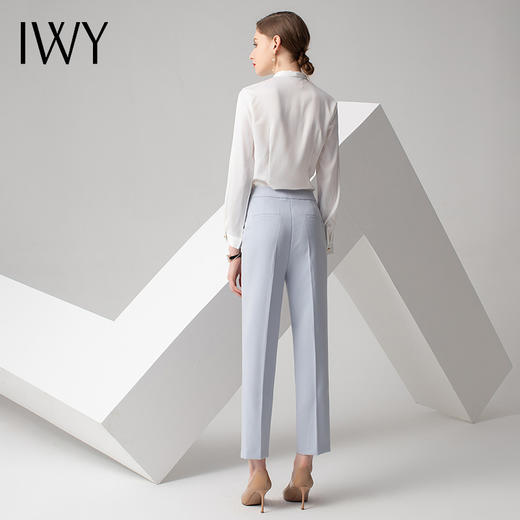 IWY/白色长袖衬衫蓝色长裤套装B180+P10342 商品图3