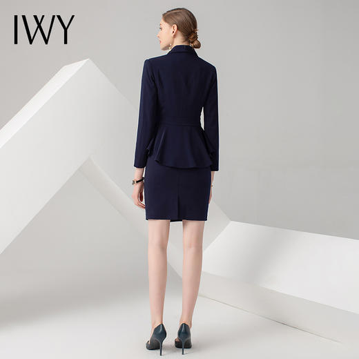 IWY/藏青色长袖西装半裙套装CS0259 商品图3