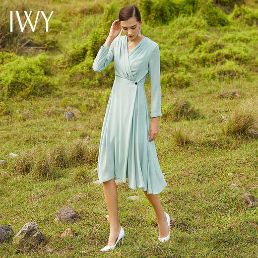 IWY/薄荷绿长袖连衣裙203065Q1 商品图2