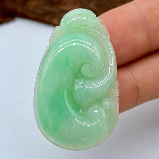 派瑞翡翠 翡翠如意 糯种 绿色 商品图2