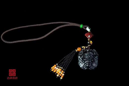 吉祥天地  黑曜石钟馗挂件 商品图1