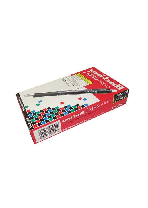 日本uni三菱UMN-152中性笔进口原装按动水笔办公签字笔0.5mm粗笔杆舒适笔握黑色大容量速干水性啫喱笔 商品图7