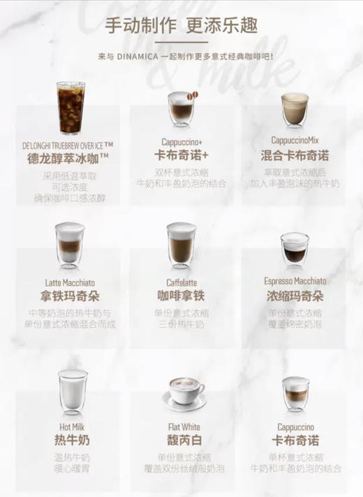[新品]Delonghi/德龙 D3G SB进口全自动咖啡机家用办公室意式冰咖 商品图6