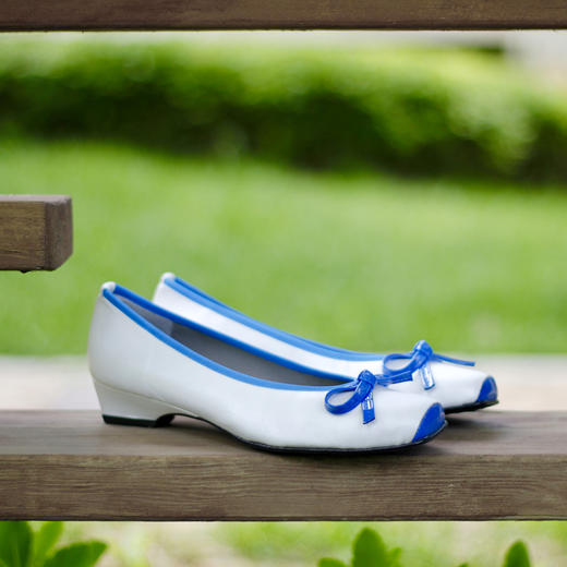 断码特价38码——西班牙原产时尚舒适女士时装鞋F94355K-珠光白/天蓝色 商品图8