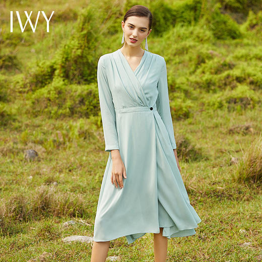 IWY/薄荷绿长袖连衣裙203065Q1 商品图0