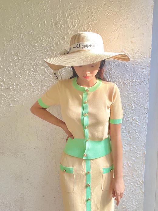 纯露节¥999送·小众定制线·Ch*el秀款明黄针织套装 商品图5